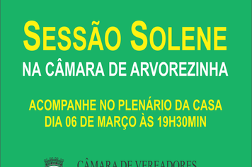 Sessão Solene em Homenagem ao Dia Internacional da Mulher