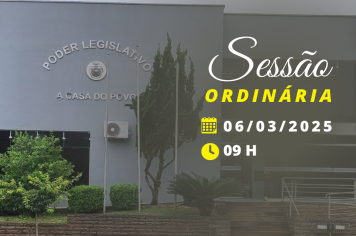 Sessão Ordinária nesta quinta-feira! 
