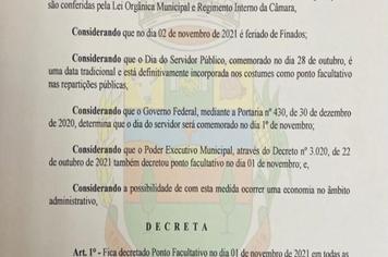 DECRETO LEGISLATIVO Nº 003, DE 27 DE OUTUBRO DE 2021