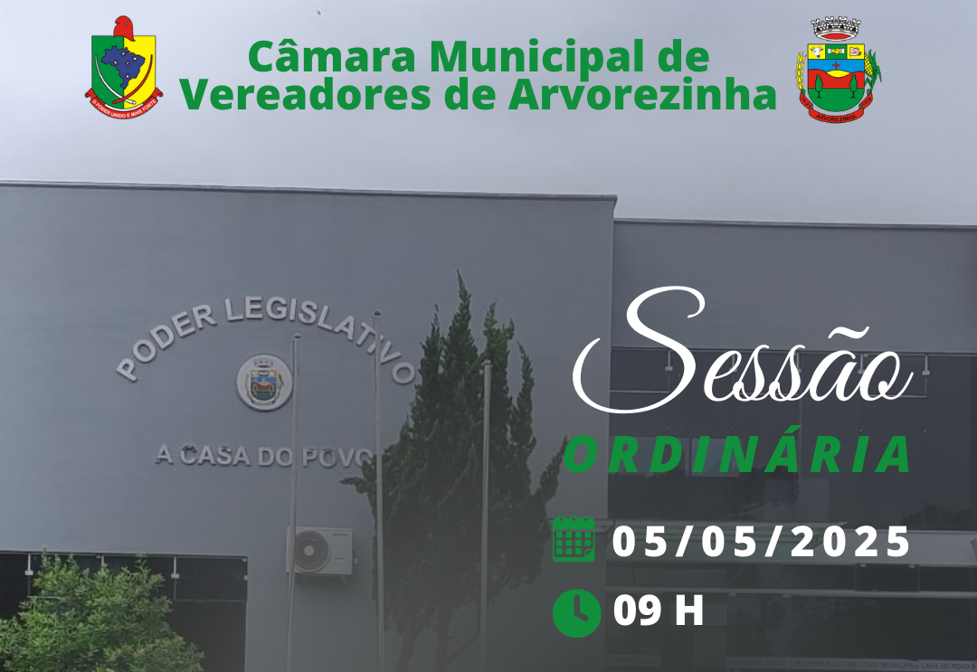 Sessão Ordinária será na próxima segunda-feira (05/05)