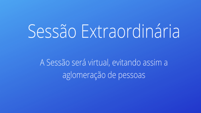 SEGUNDA SESSÃO EXTRAORDINÁRIA DE 2021 ACONTECE NESTA QUARTA-FEIRA