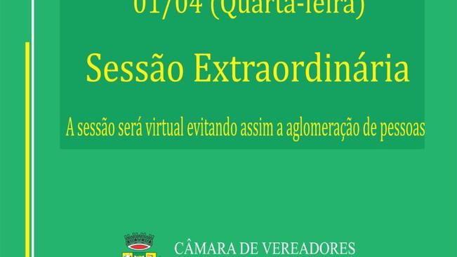 SESSÃO EXTRAORDINÁRIA É TRANSFERIDA PARA AMANHÃ