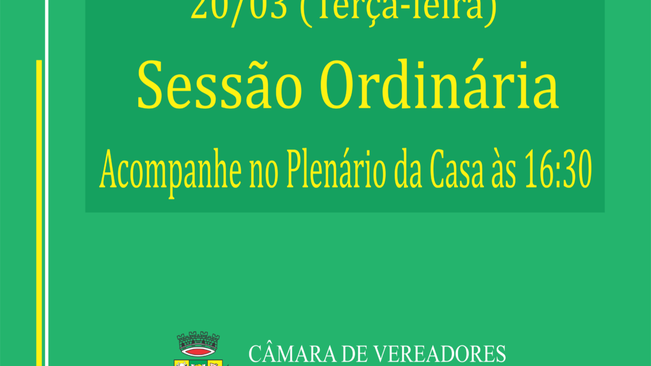 Sessão Ordinária 20/03/2018
